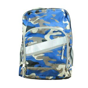 LL Bean Big Kids Deluxe Book Pack 37L School Backpack Camo Print